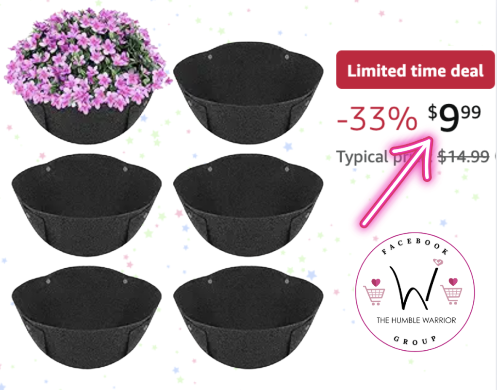 6-pack of 14-inch Hanging Planter Basket Liners!